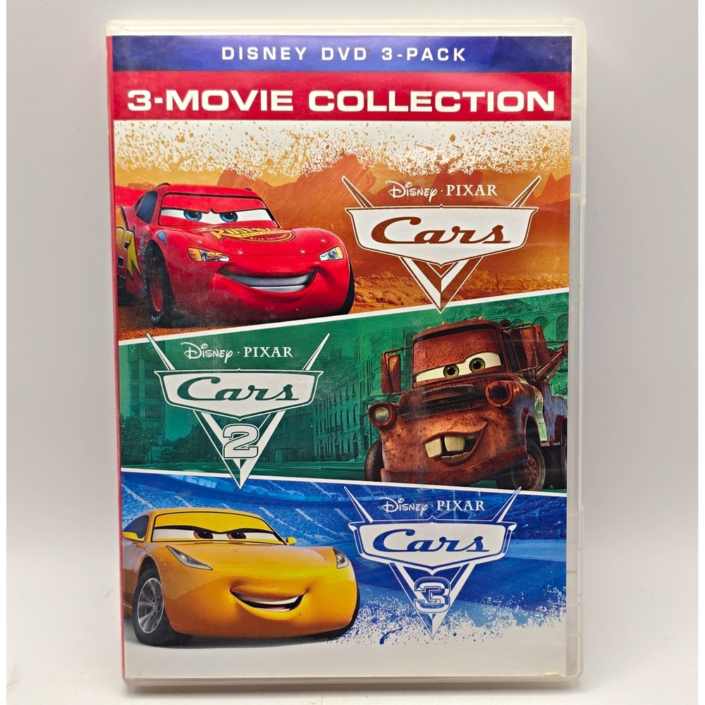 Disney Pixar Cars 3-Movie Collection (Cars/Cars 2/Cars 3) (DVD, 2021)